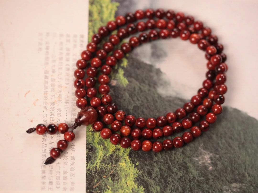 降真香 红降0.6x108颗多圈手串多样性随机发一个