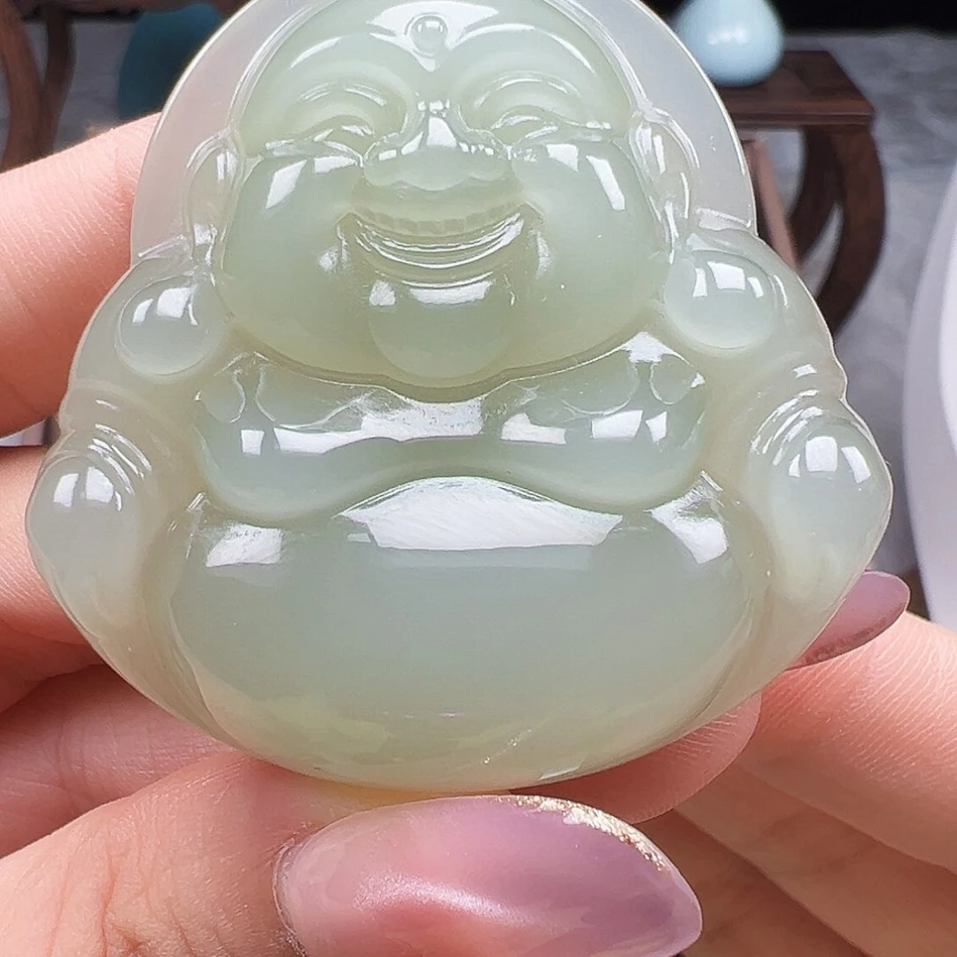 吊坠(赠链)足金镶嵌和田玉