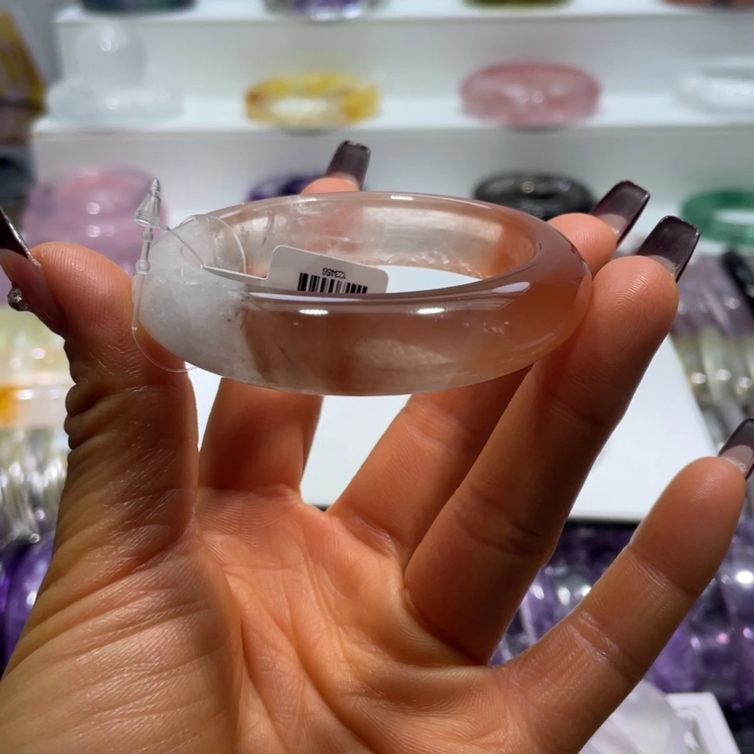 水晶手镯53圈口3号未镶嵌铄***说