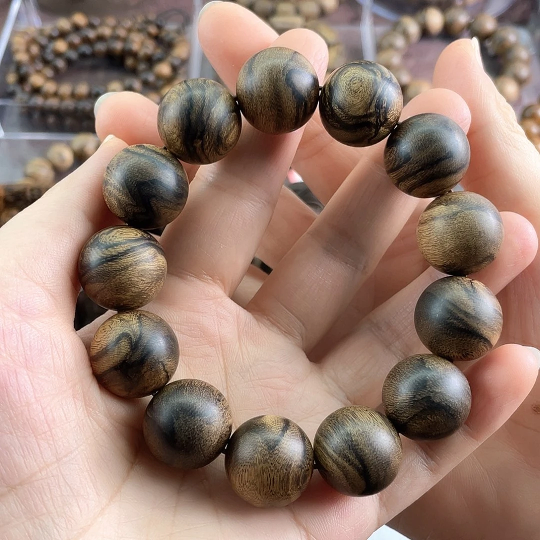 沉香手串林达拉干虎斑留疤