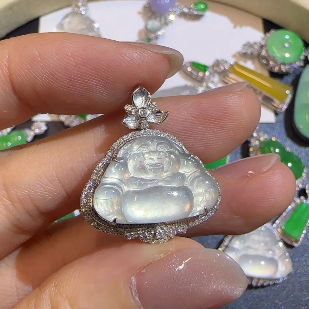 翡翠18K金镶嵌颈饰精品