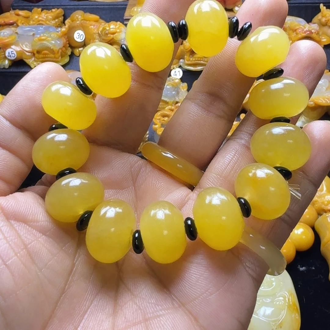 石英质玉（黄龙玉）未镶嵌手链