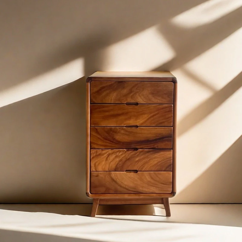 胡桃木全实木新中式五斗柜