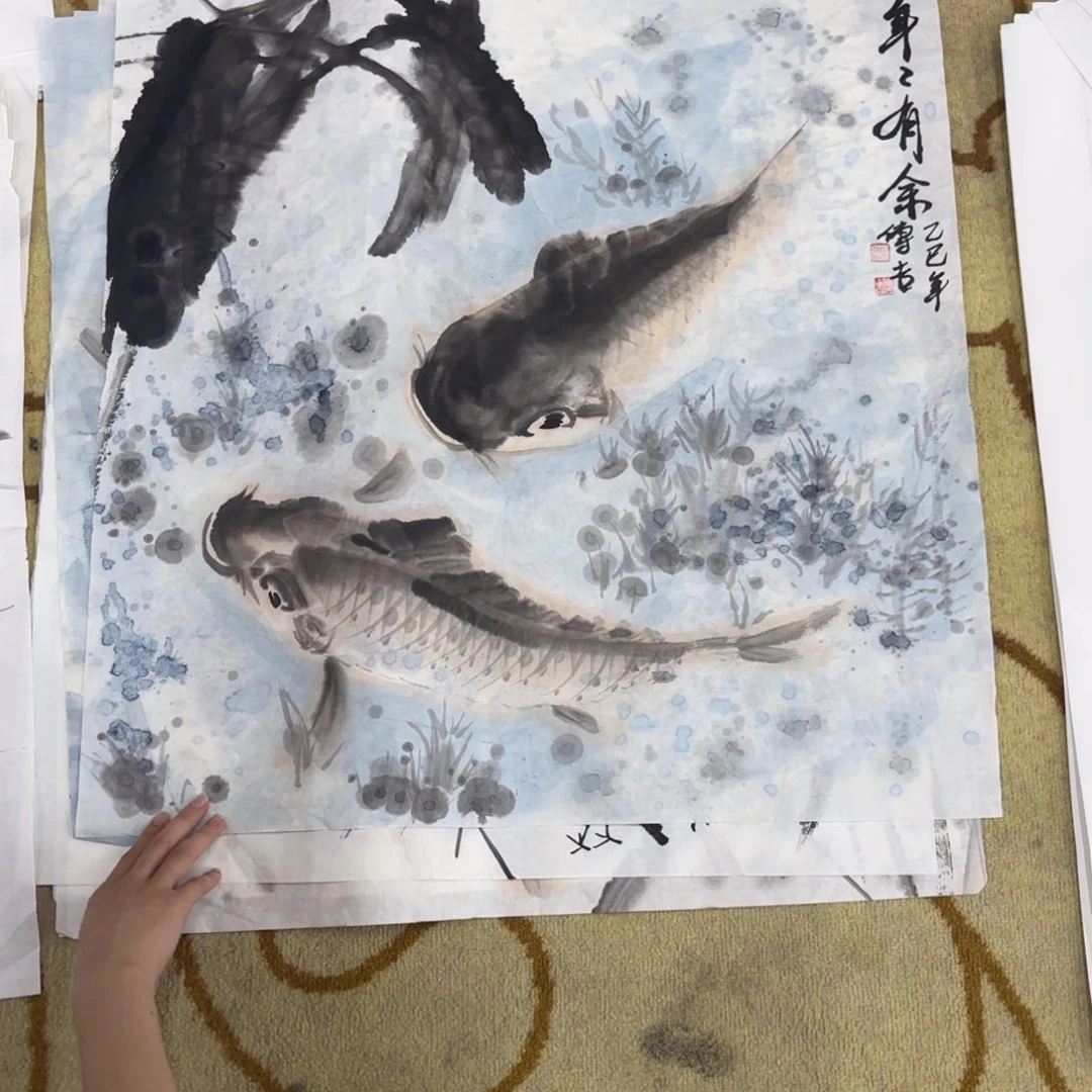国画顾传吉四尺斗方艺