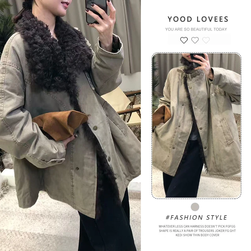 复古气质高级感立领工装外套女2025年秋冬新款时尚气质加厚短外套