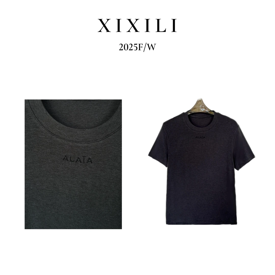 C83476夏季天丝+羊毛新款短袖女