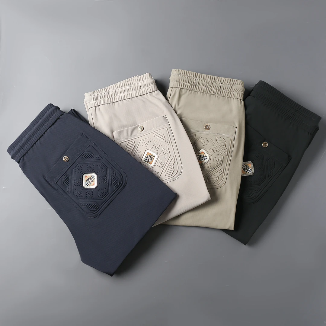 薄款夏季透气长裤印花休闲裤修身时尚潮流百搭裤子【6836-6839】