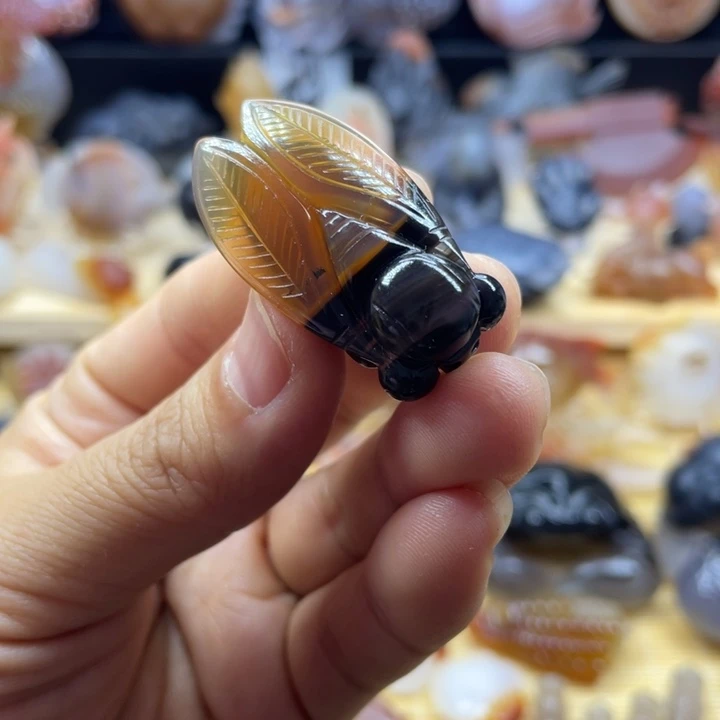 未镶嵌定制玛瑙知了知了