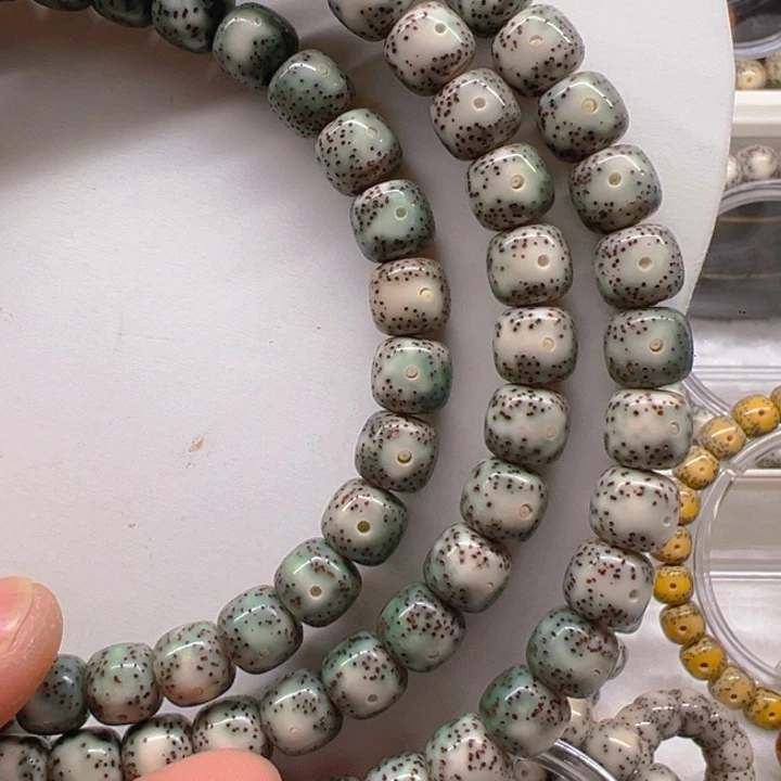 手串星月菩提9绿包白108