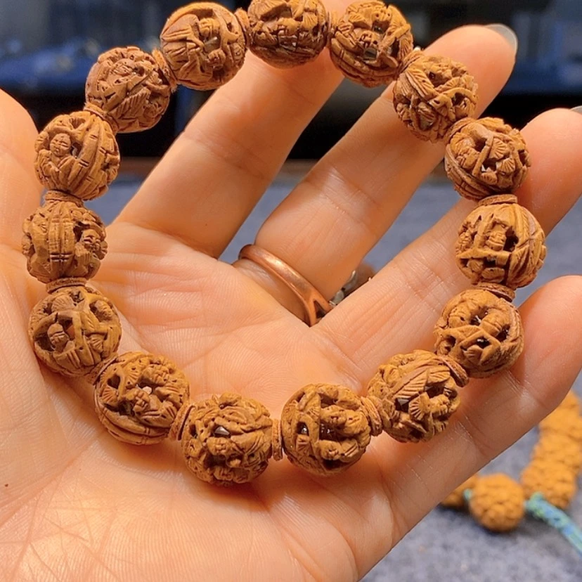 【闪购商品】核桃手串/手链月**_桃桃雕刻