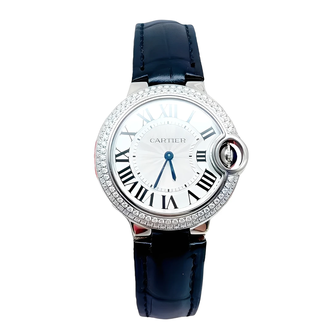 99新 Cartier/卡地亚 33mm 卡地亚 蓝气球后镶钻石英女士腕表时尚