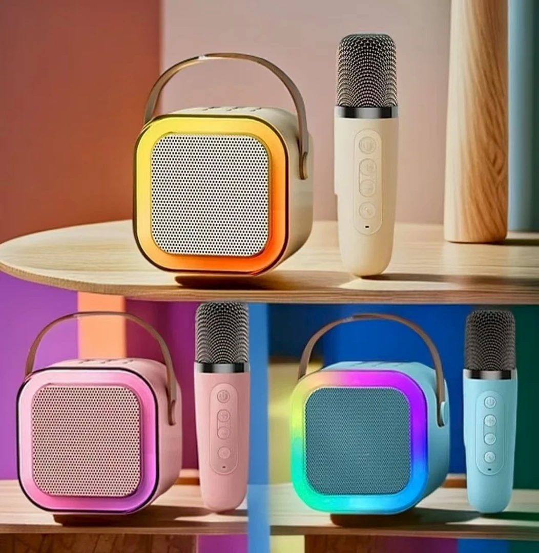 DSKC0蓝牙音箱K歌套装混响3D环绕低音炮迷你无线话筒音响