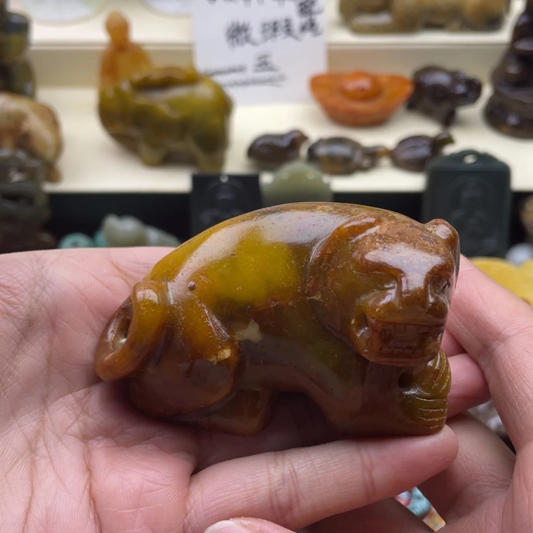 未镶嵌蛇纹石玉颈饰19