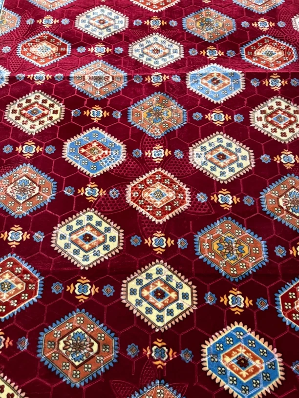 今年最新款金丝绒地毯 红色2号卧室家用加厚防滑欧式