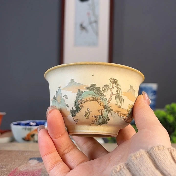 摆件景德镇陶瓷茶杯多