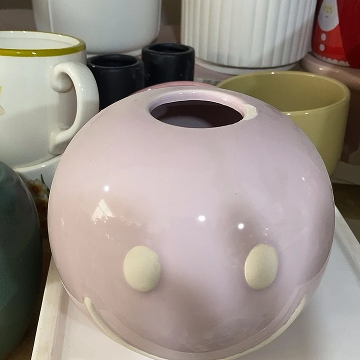 陶盆有孔 瑕疵针孔漏釉介意勿拍外口 4外高12