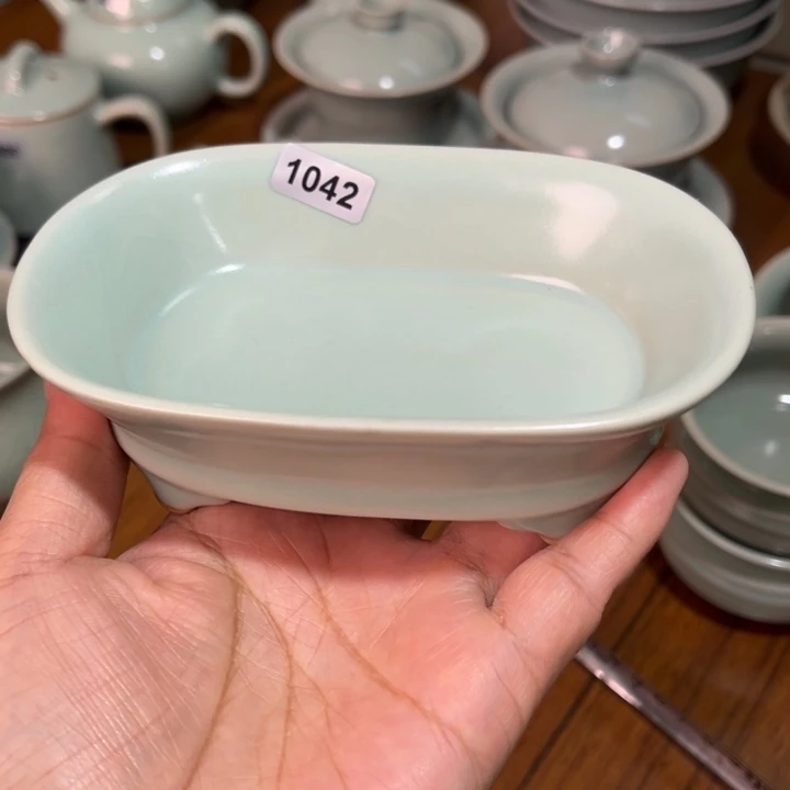 杯子1042小水仙盆，，青鸾汝瓷原矿釉