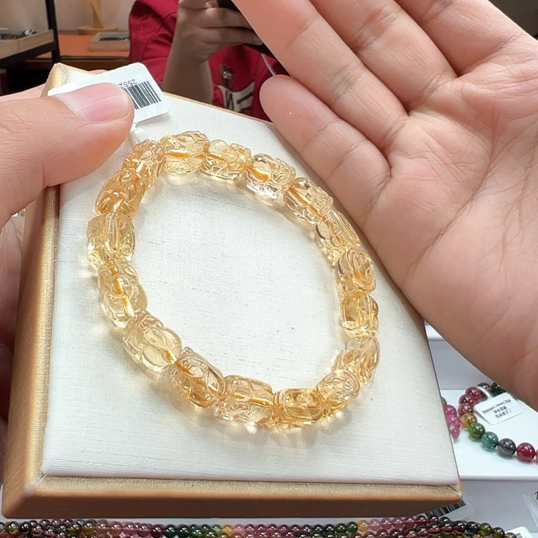 未镶嵌黄晶手串7.5mmmmmmmmm