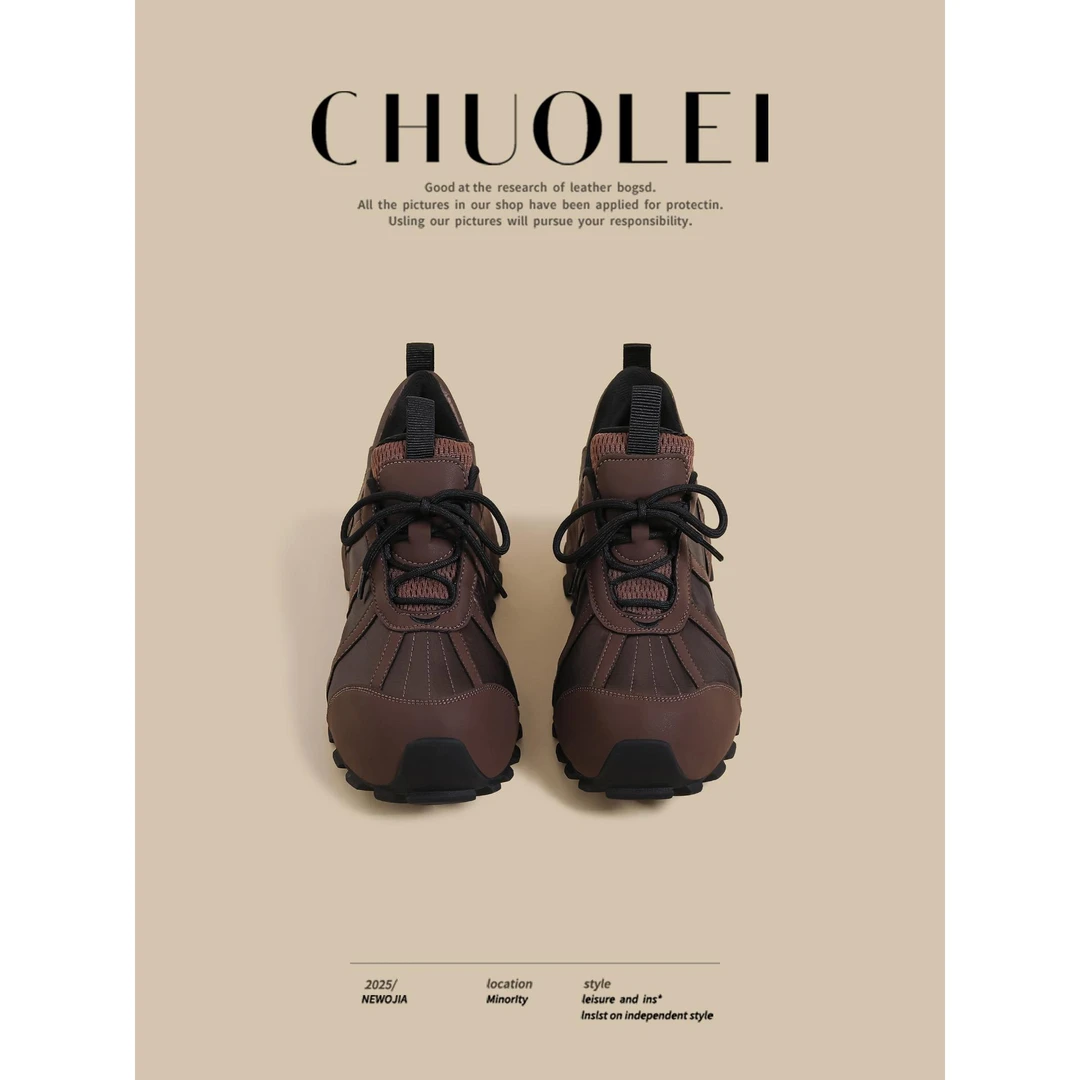 【DR官方正品】鞋控日常！2025秋季新款厚底老爹鞋女红色轮胎重工炸