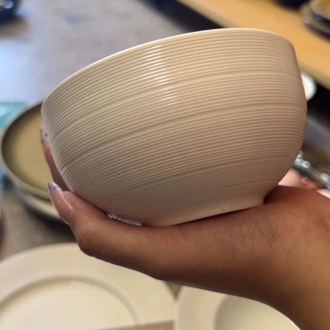 新骨瓷A品 白丝线 5寸 米饭碗 一级品