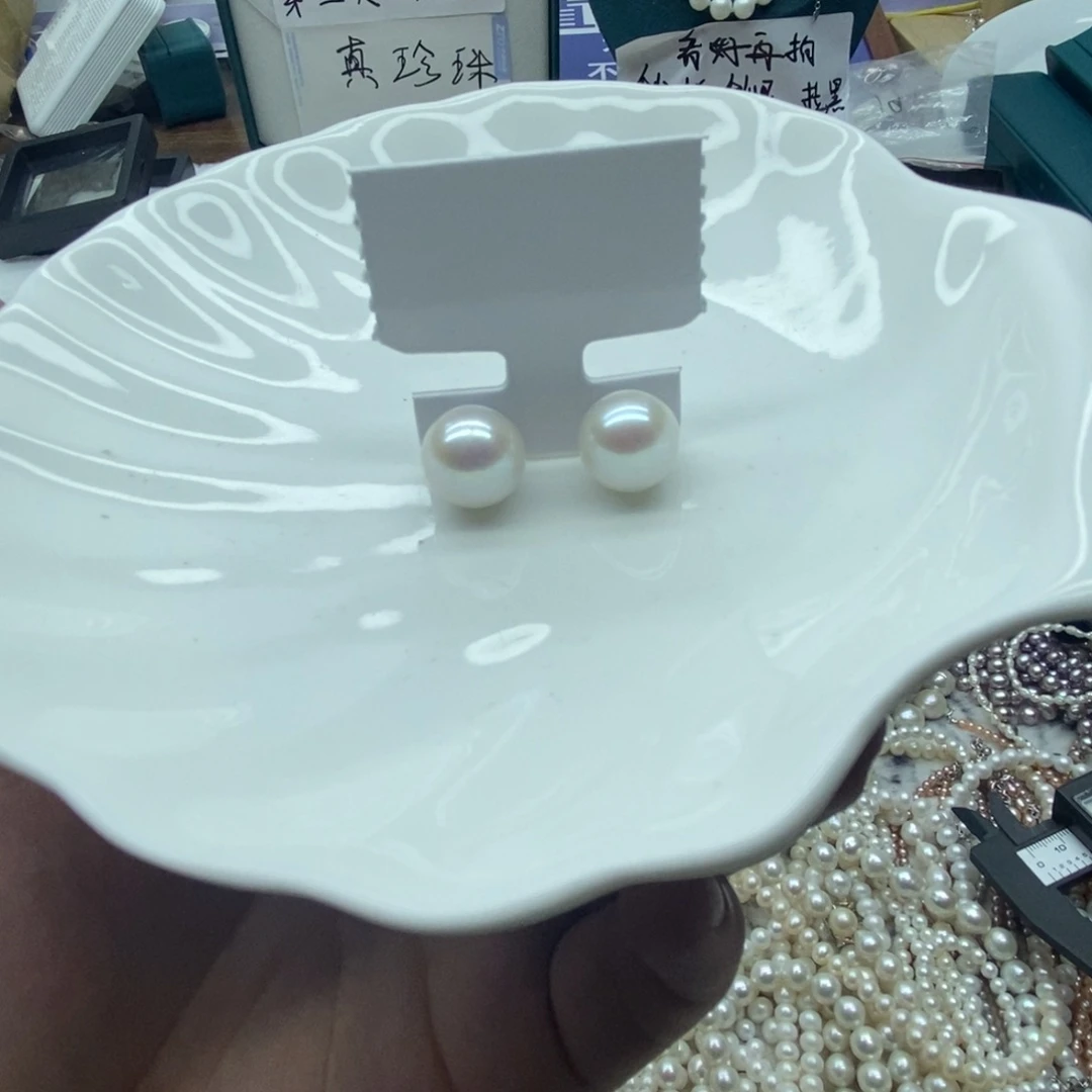 银S925镶嵌天然淡水珍珠无人工干预淡水珍珠11