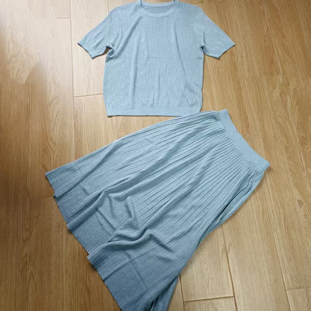 【南油玲姐】蓝色上衣+半裙套装MY1071