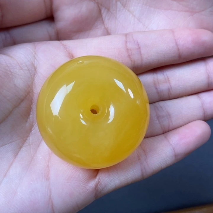 未镶嵌琥珀裸石平安扣