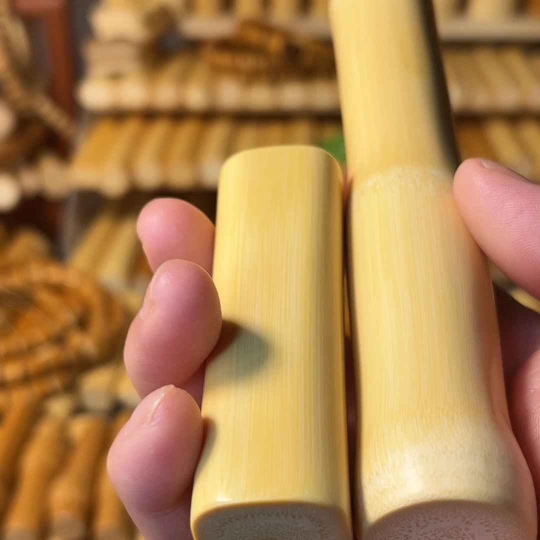 实心玉竹文玩手把件