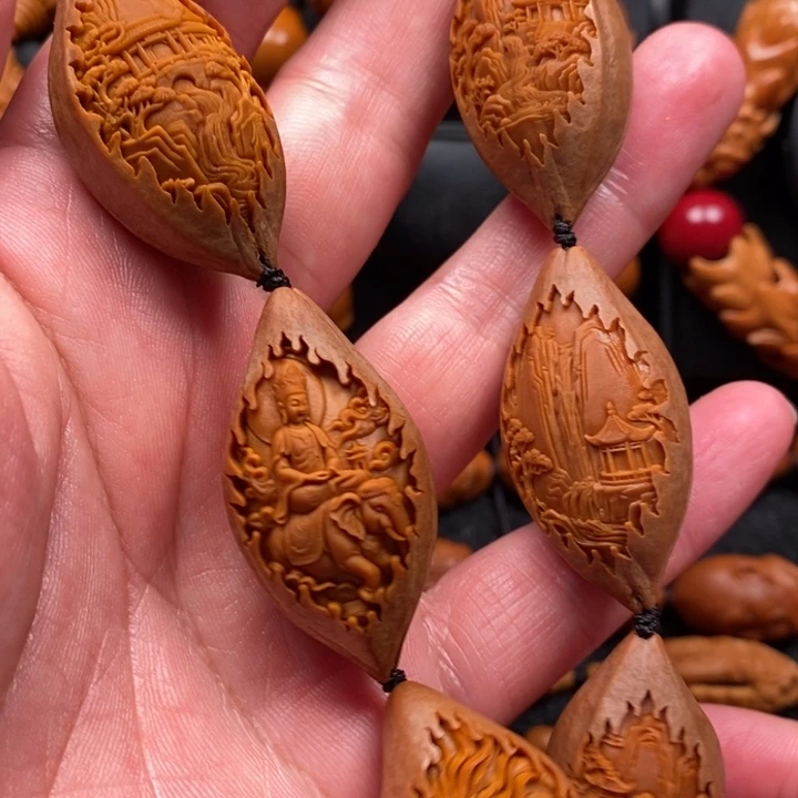 手串橄榄核风景万佛