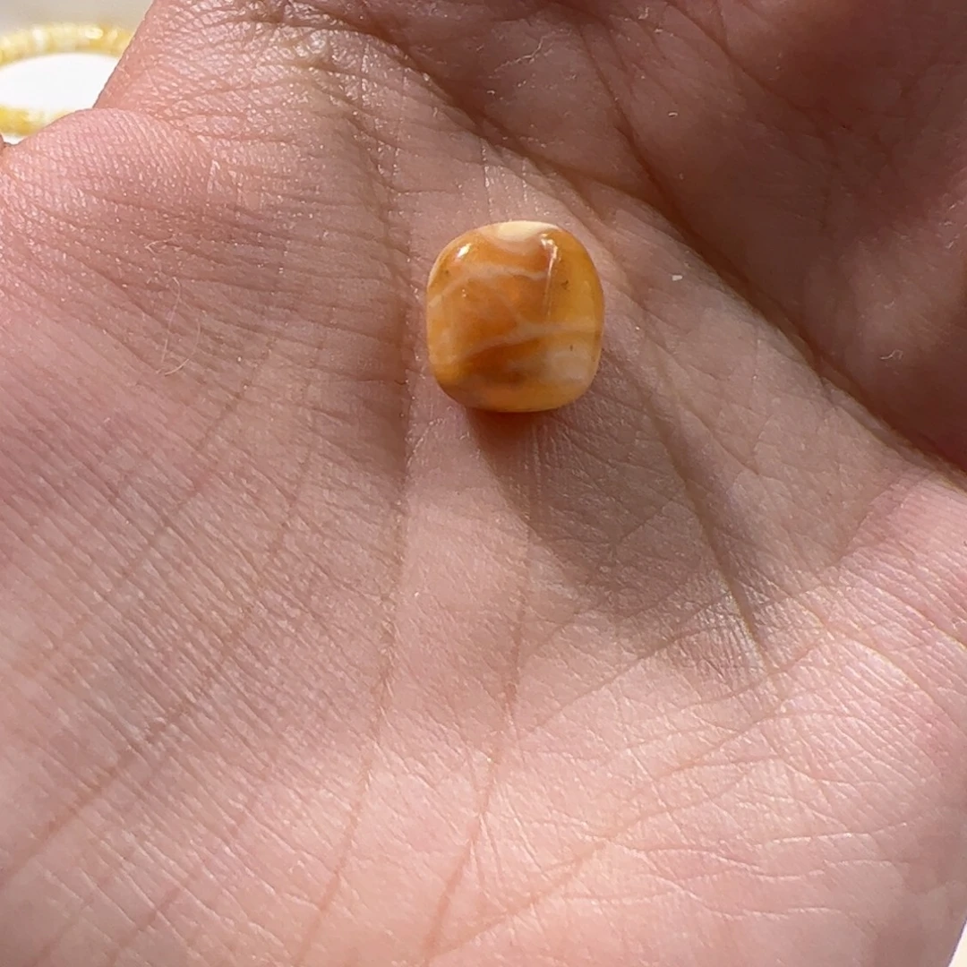 琥珀未镶嵌珠宝奇石粉橘随型
