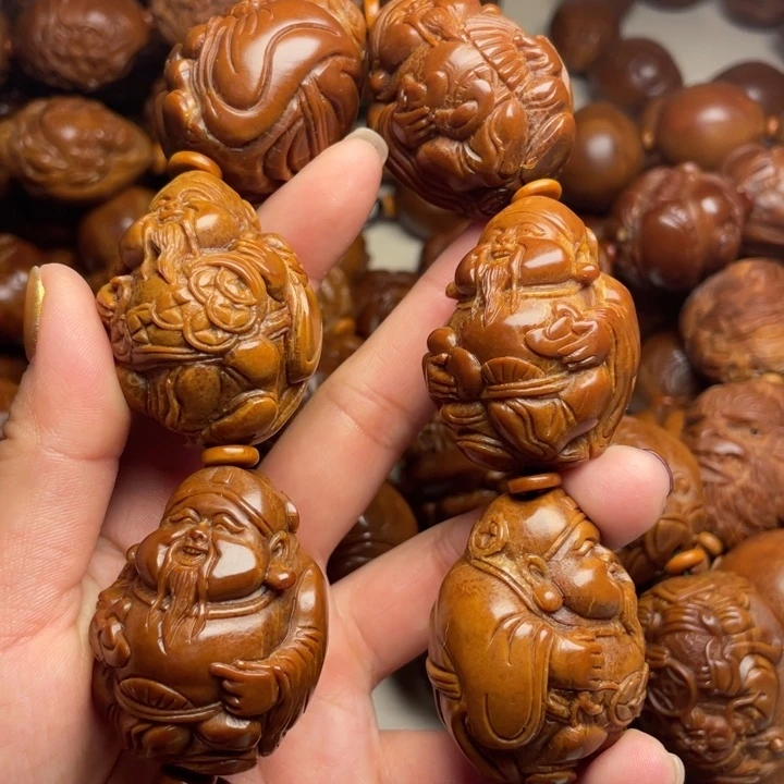 0***狼橄榄核吊坠橄榄核手持