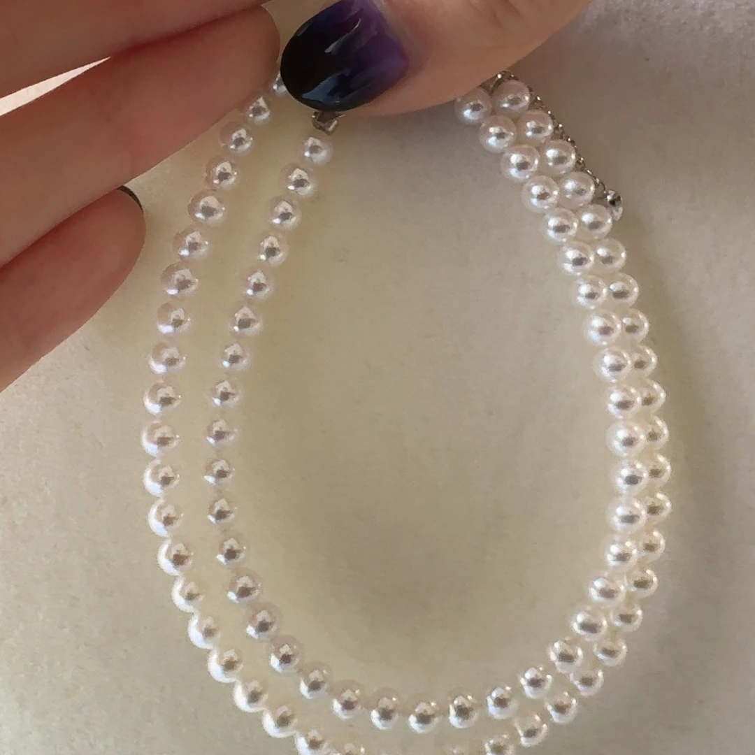 淡水珍珠颈饰银S925镶嵌4.5-5mm
