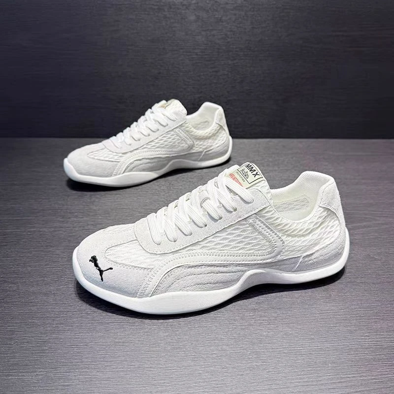 男鞋2025新款夏季透气网面轻便运动休闲小白鞋软底阿甘鞋男德训鞋