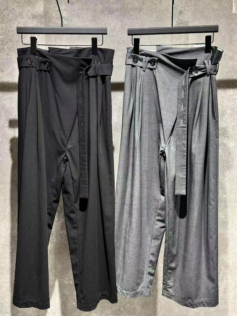 【Ann.G】F50203松弛直筒裤休闲裤宽松慵懒度假质感
