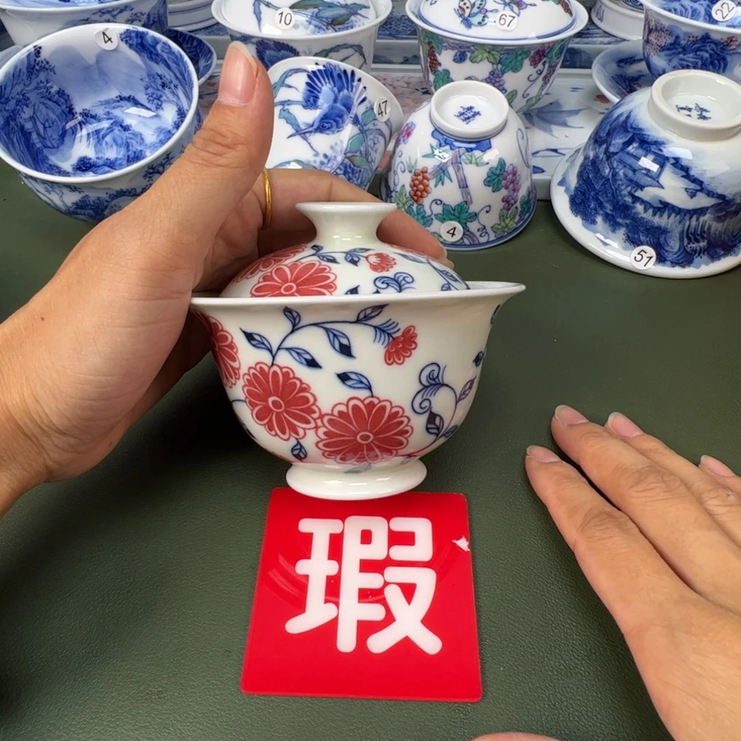景德镇纯手工纯手绘茶具木木66