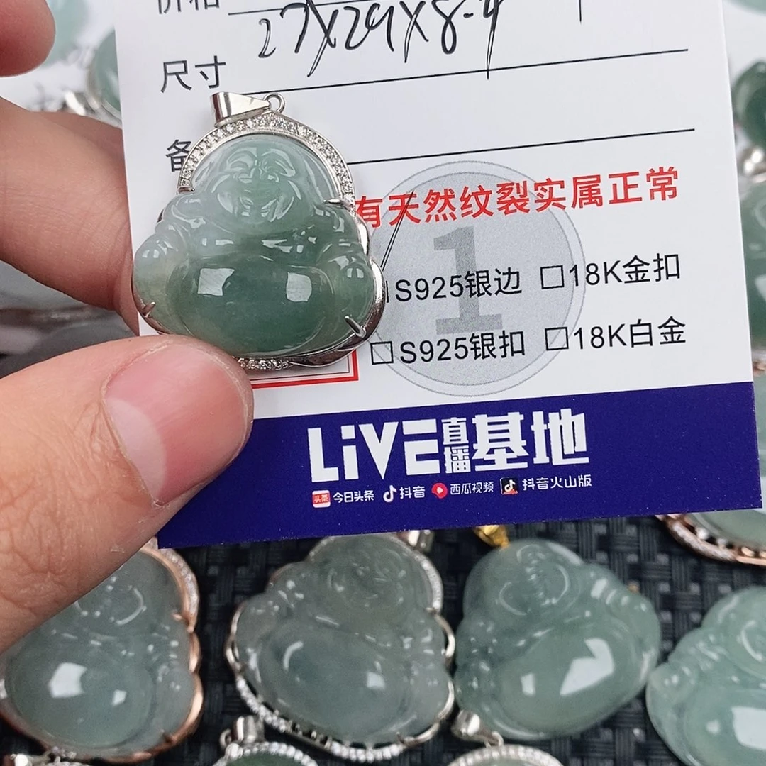 翡翠银S925镶嵌颈饰