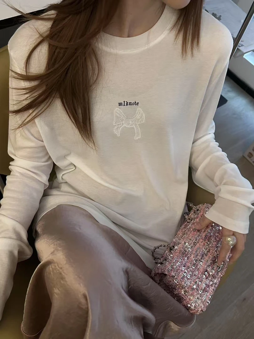 杨老板设计师款高品质早春经典长袖T恤