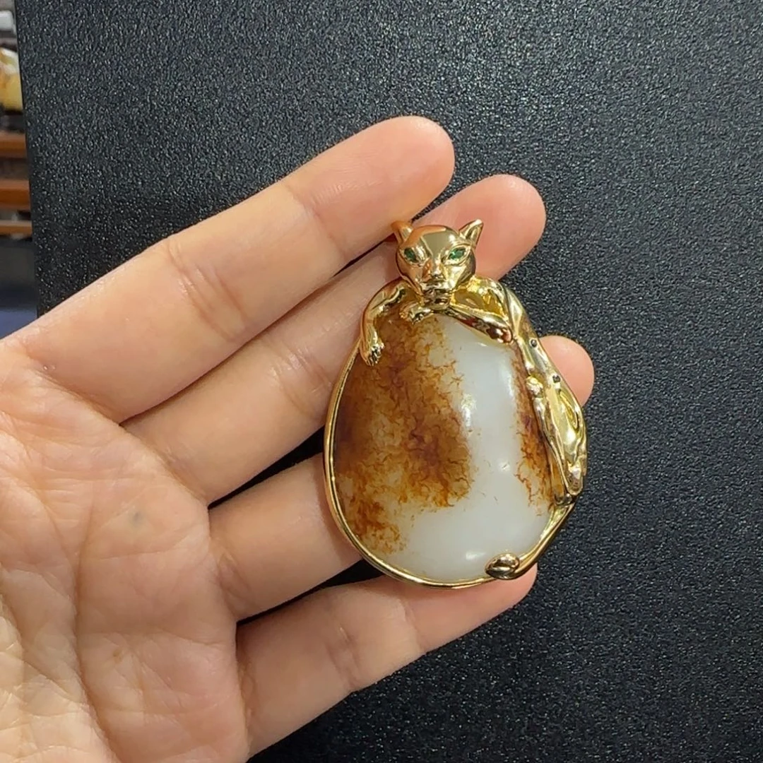 和田玉未镶嵌挂件