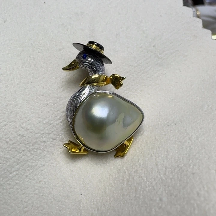 无***色海水珍珠颈饰银S925镶嵌