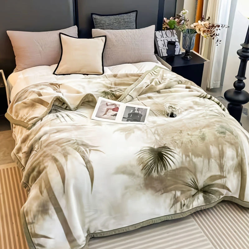 超柔保暖新款A类轻奢双层加厚拉舍尔毛毯云绒毯冬季盖毯单人双人