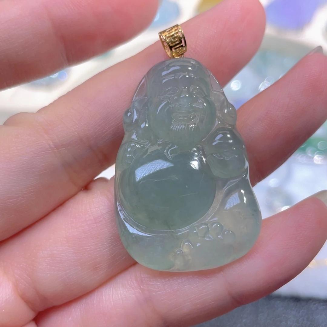 翡翠18K金镶嵌颈饰翡翠