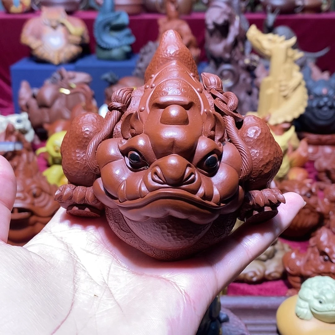 紫砂茶宠宜兴紫砂将军蟾