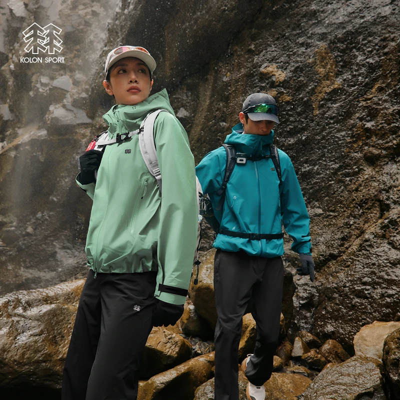 KOLON SPORT可隆防水夹克透湿防风耐磨男女款KARSTLINE冲锋衣1级