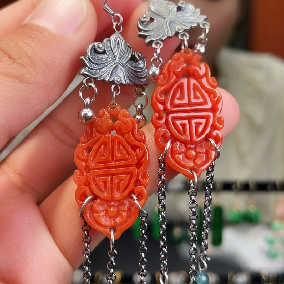 翡翠未镶嵌耳饰饰品