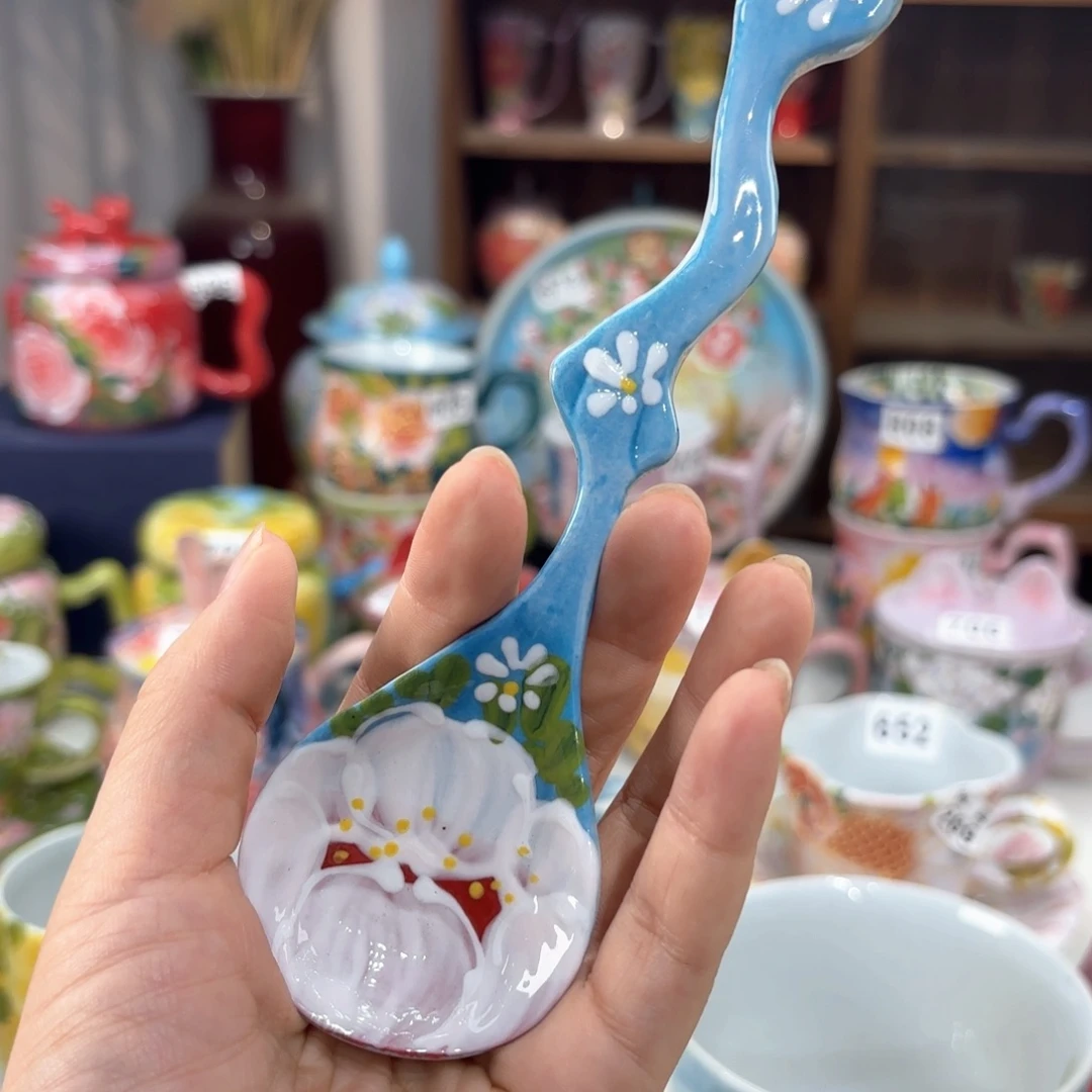 景德镇手绘高温釉下彩陶瓷茶具