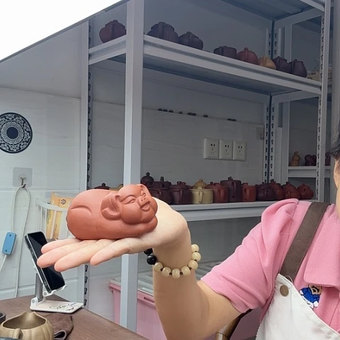 紫砂茶案猪猪茶宠