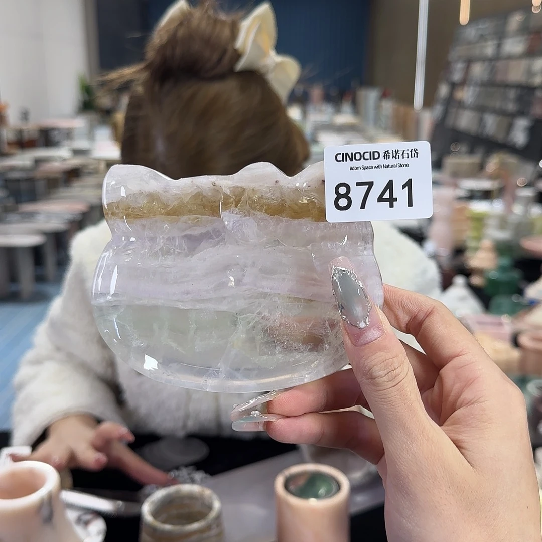 8741 紫萤石小猫盘 福利