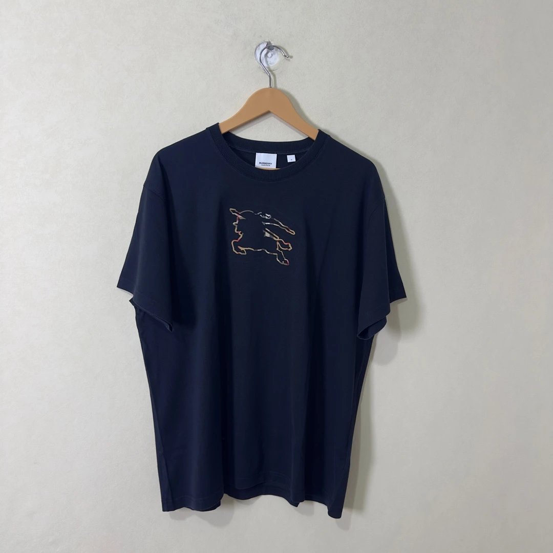 99新 BURBERRY/博柏利 SS23休闲战马印花圆领短袖/M码