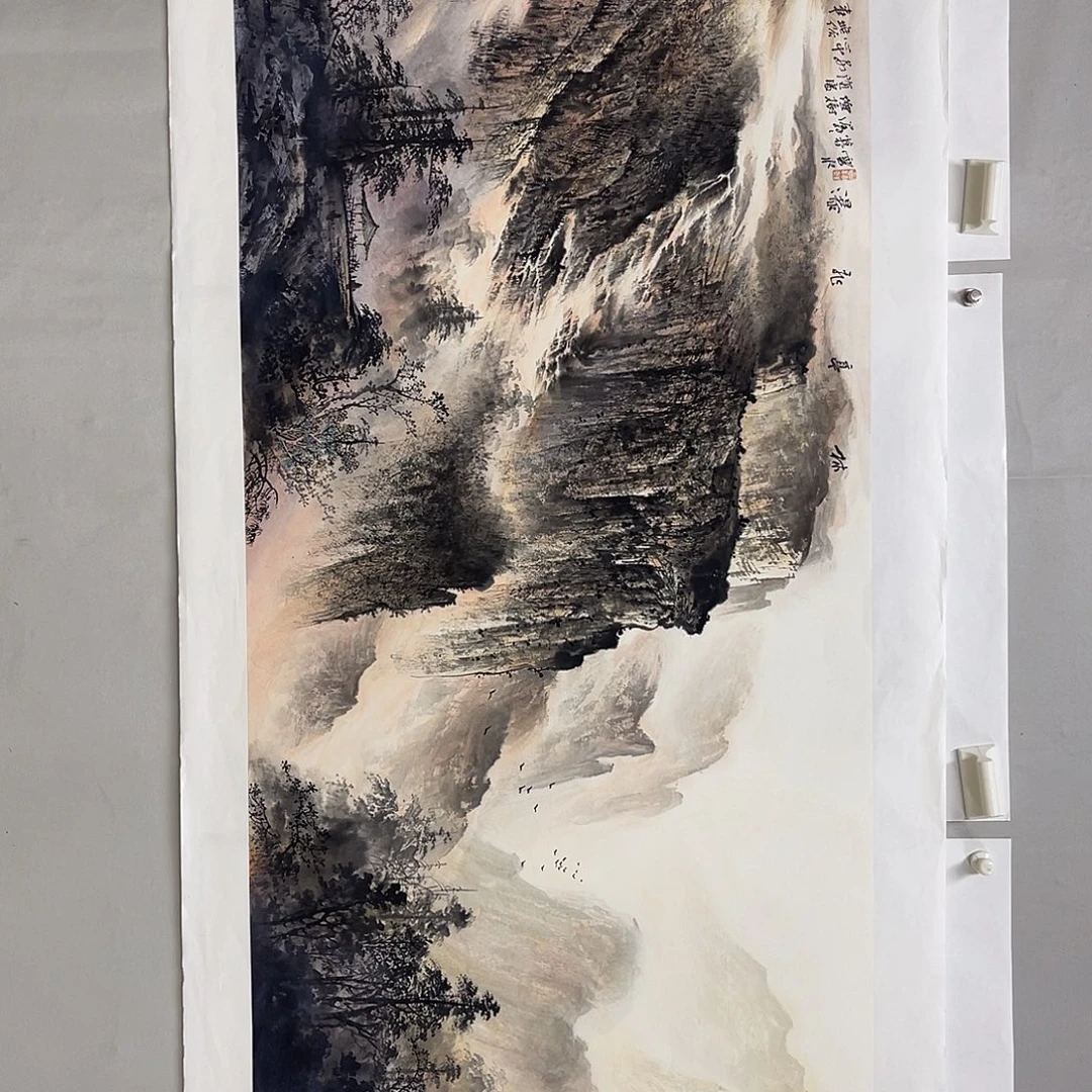 秦***天国画黎俸禄180/70水墨山水