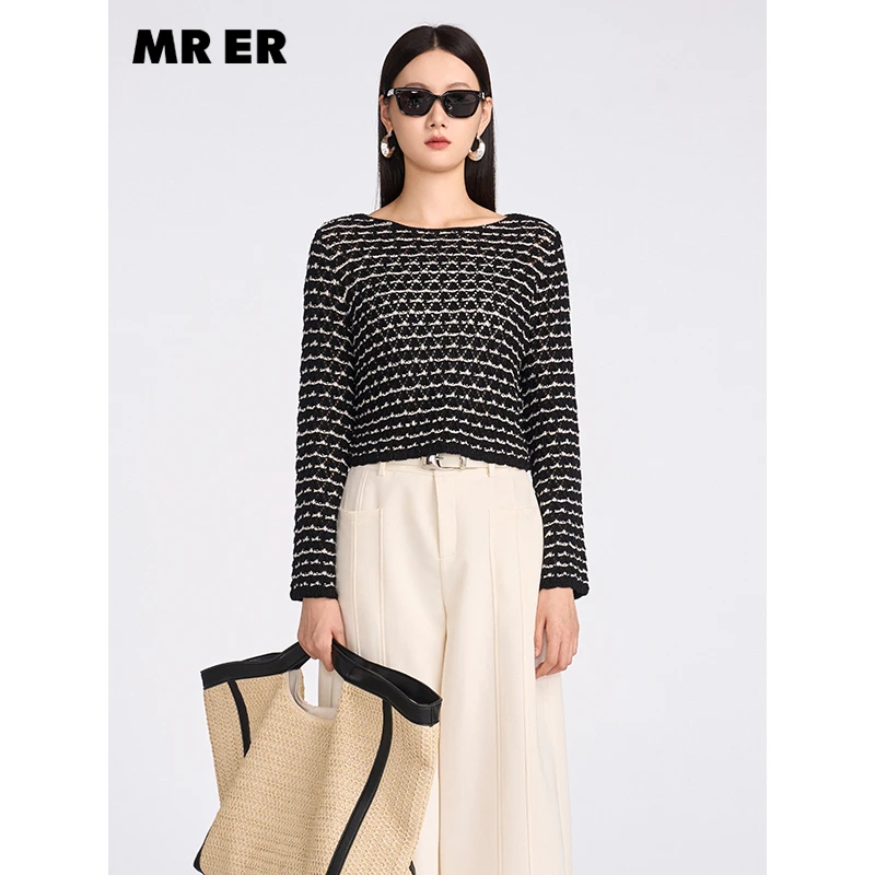 【尚雅专属】时尚百搭宽松圆领长袖针织衫R5A50463